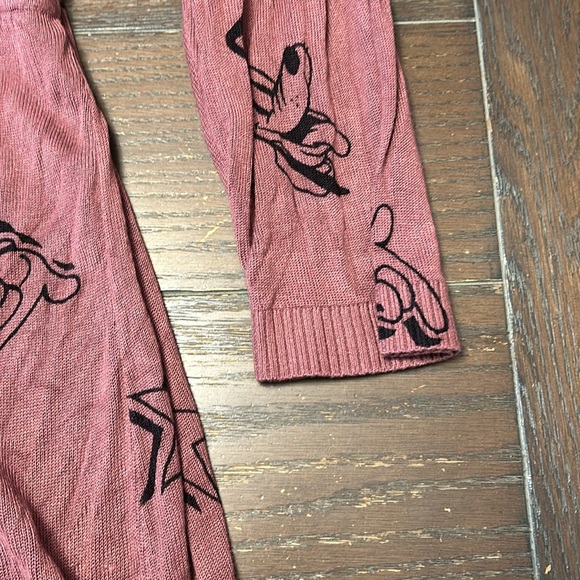 Torrid Disney Mickey and friends open front cardigan. Size 4X.Burgundy and black - Picture 6 of 7